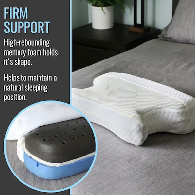DMI CPAP Memory Foam Sleep Aid Pillow, White (556-1001-1900)