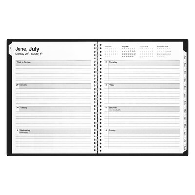 2026–2027 Staples 8.5" x 11" Academic Weekly and Monthly Planner, Black (ST63503-27)