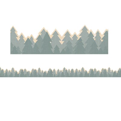 Teacher Created Resources Moving Mountains Die-Cut Border Trim, 2.75 x 2.92, Road Trip Trees, 12/P