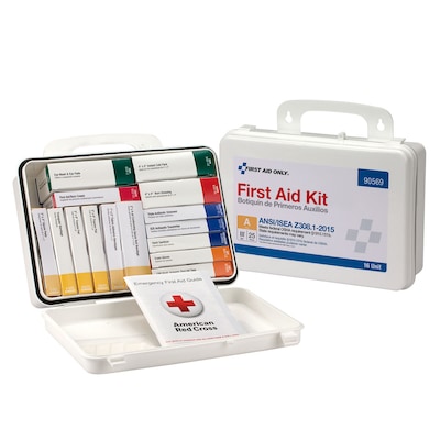 First Aid Only® ANSI A Compliant Kit, 16 Units, Plastic (90569)