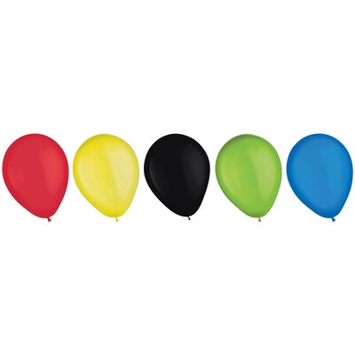 Party City Color Mix Balloons 11 Latex, Primary, 15/Pack (AM112125)