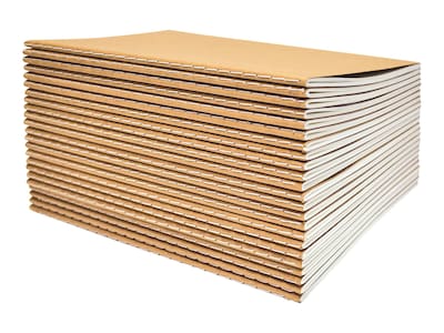 Better Office Customizable Notebook, 5.5 x 8.3, Narrow Ruled, 30 Sheets, Kraft, 24/Pack (25021-24P