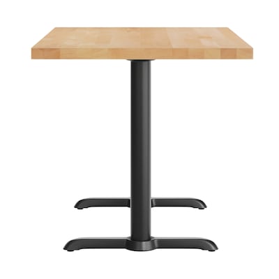 Flash Furniture Bennett Wooden Commercial Indoor Table, 48" x 30", Natural Top/Black Base (GSF3048NTT0522)