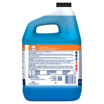 Cascade Professional Silverware Presoak Dishwasher Detergent Liquid, Unscented, 128 oz. (71188)