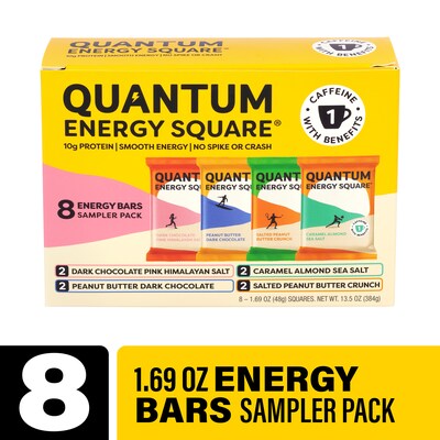 Quantum Gluten Free Energy Squares Variety Pack, 8/Pack (381-00007)