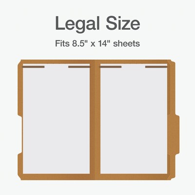 Pendaflex Heavy Duty File Folder, 1-Tab, Legal Size, Brown Kraft, 50/Box (1007044)