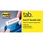 Post-it Tabs, 1" Wide, Solid, Assorted Colors, 66 Tabs,Dispenser (686-PGO)