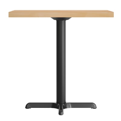 Flash Furniture Bennett Wooden Commercial Indoor Table, 30" x 24", Natural Top/Black Base (GSF2430NTT2222)