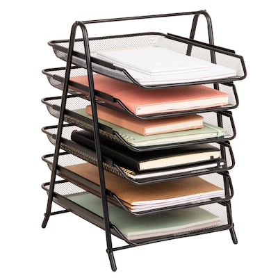 Mind Reader Metal Front Loading Letter Tray, Letter/Legal Size, Black (6TPAPER-BLK)