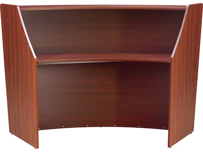 Regency Marque 72"W Curved Reception Desk Workstation, Cherry (77290CH)