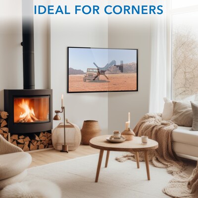 Mount-It! Full Motion TV Wall Mount with Gas Spring Arm, Supports 23" to 55" Screens, 50.6lbs. Max. (MI-444BLK)