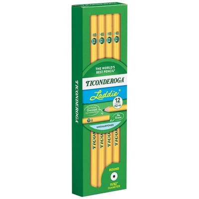 Ticonderoga Laddie Wooden Pencil, #2 Soft Lead, Dozen (X13040)