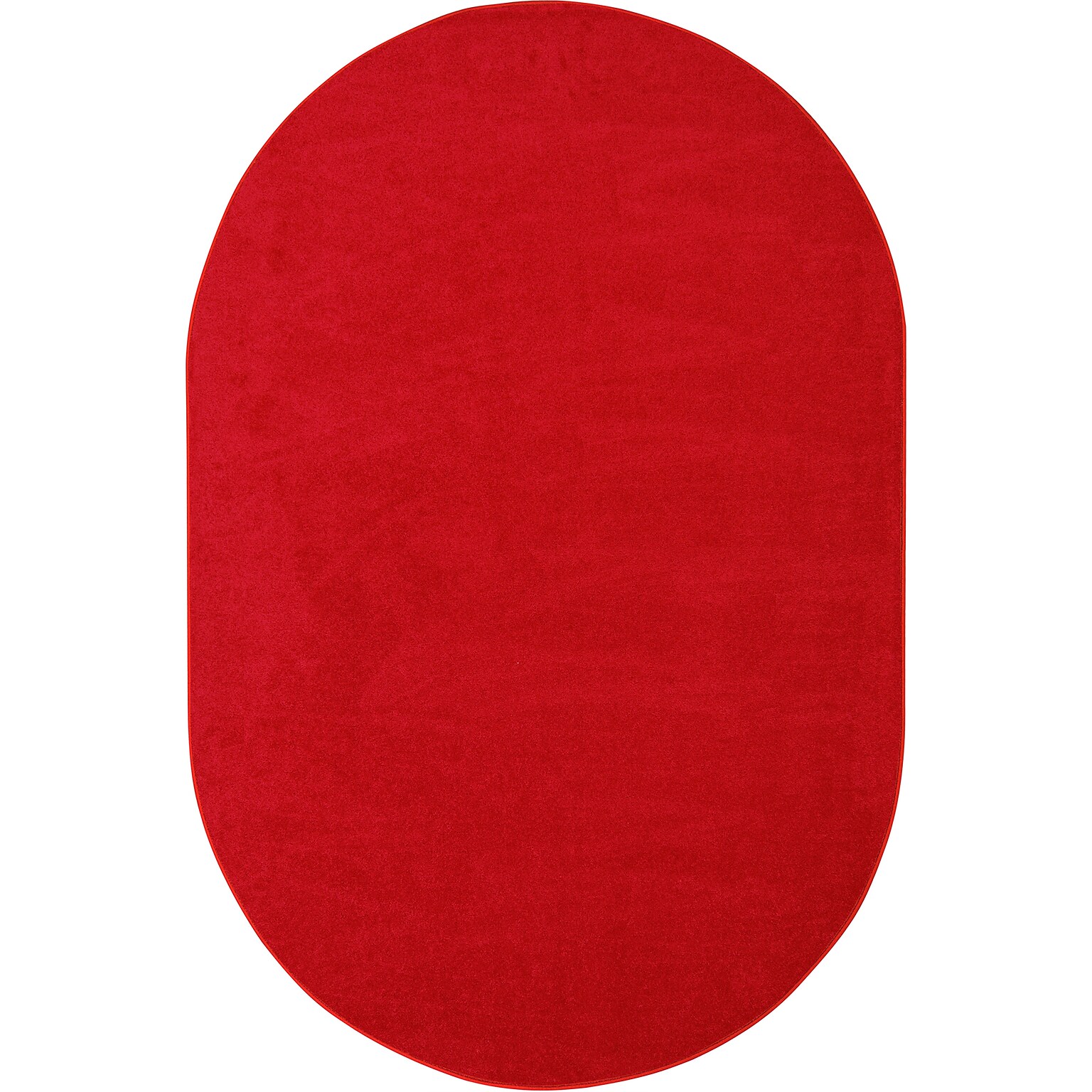 Joy Carpets Endurance Polyester 6 x 9 Oval Machine Tufted Rug, Red (80QQ-07)