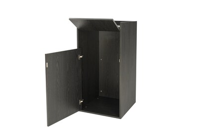 Alpine Industries Wood Trash Can, 40 Gallon, Black (476-BLK)