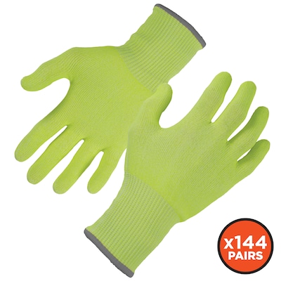 Ergodyne ProFlex 7040 Seamless Knit Cut Resistant Gloves, Food Safe, ANSI A4, Lime, Medium, 144 Pairs (18023)