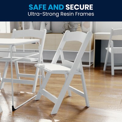 Flash Furniture Resin Kids Folding Chair, White (LEL1K)
