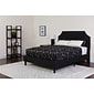 Flash Furniture Brighton Tufted Upholstered Platform Bed in Black Fabric with Pocket Spring Mattress, Twin (SLBM5)