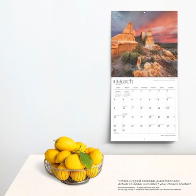2025 BrownTrout North Dakota Wild & Scenic 12" x 12" Monthly Wall Calendar (9781975475451)
