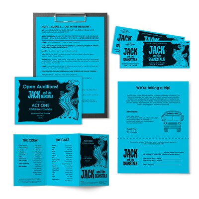 Astrobrights 8.5" x 11" Color Multipurpose Paper, 24 lbs., Lunar Blue, 500 Sheets/Ream, 10/Ream (22521/21528CT)