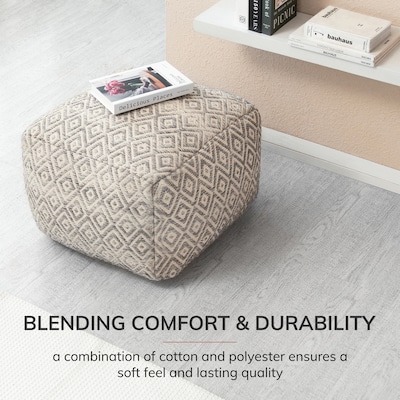 Anji Mountain Cherokee Slate Fabric Rectangular Pouf Ottoman (AMBPF001-2014)