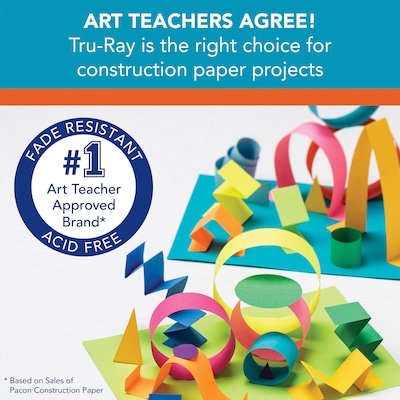Tru-Ray 9" x 12" Construction Paper, Dark Brown, 50 Sheets/Pack, 5 Packs/Bundle (PAC103024-5)
