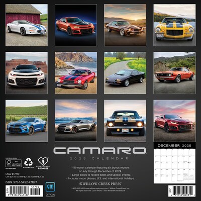 2025 Willow Creek Camaro 12 x 12 Monthly Wall Calendar (47187)
