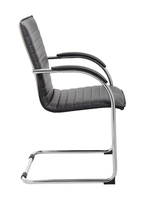 Boss Office Products Vinyl Side Chair, Black, 2/Pack (B9536-BK-2)