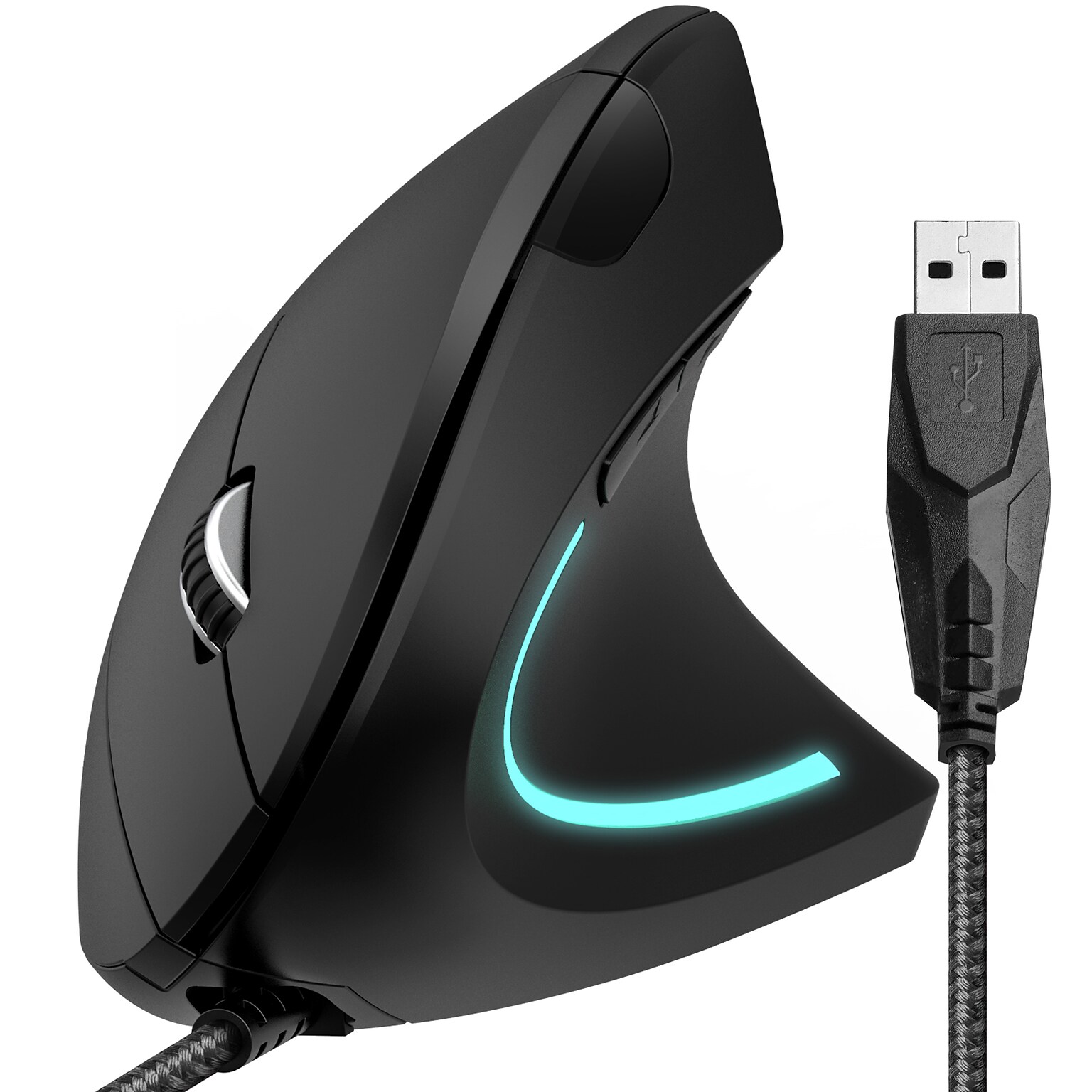 Delton Ergonomic 12 Ergonomic Vertical Optical USB Gaming Mouse, Black (DMERG12-U)