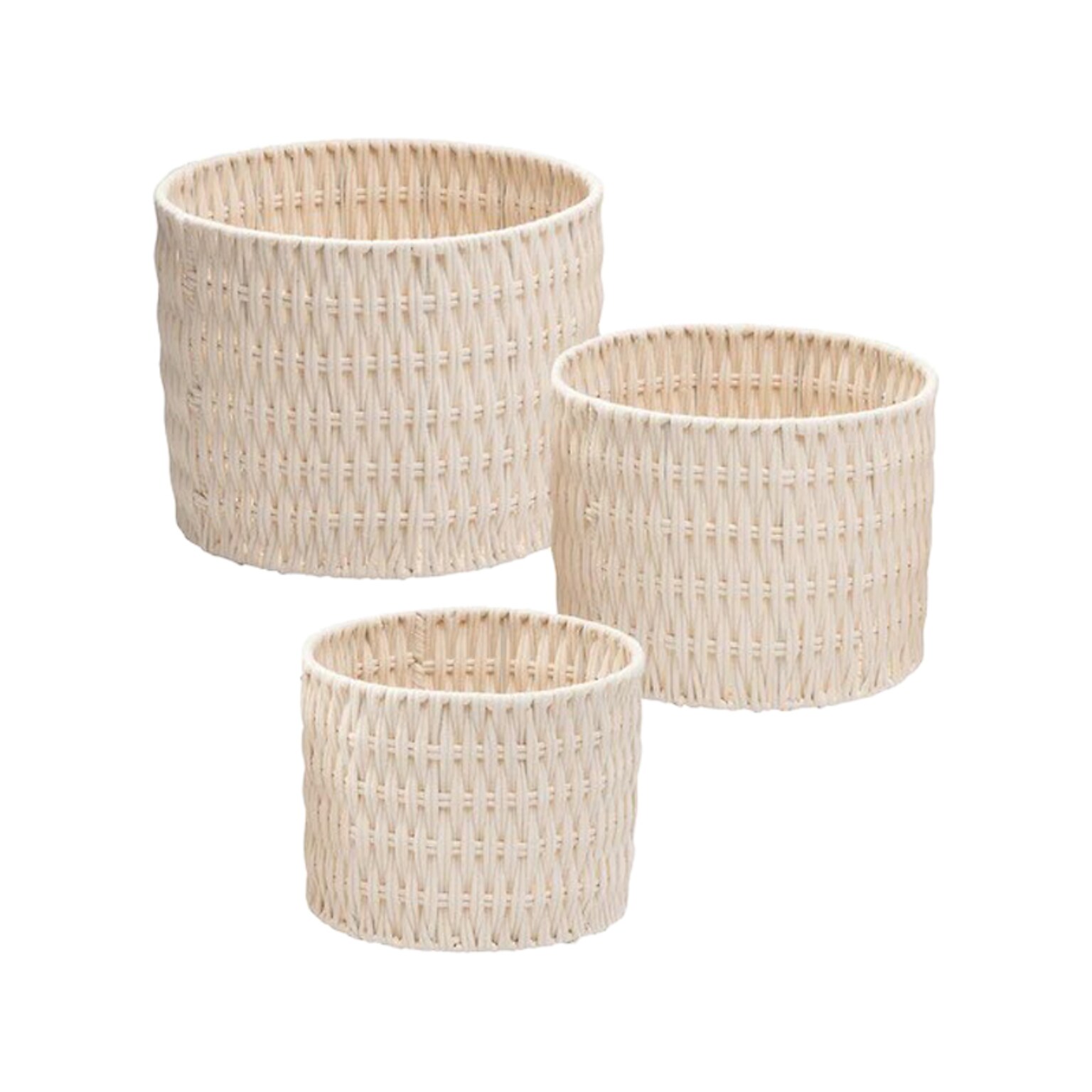 Honey-Can-Do Baskets, Nesting, White, 3/Set (STO-08747)