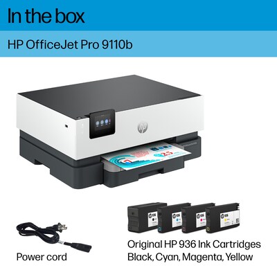 HP OfficeJet Pro 9110b Wireless Color Inkjet Printer, Single-Function, Print (5A0S1A#B1H)