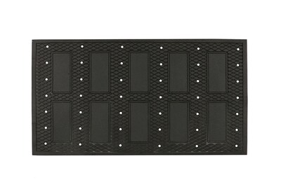 M + A Matting Traction Tread Grit Commercial Drainage Floor Mat, 3' x 5', Black (51135100)