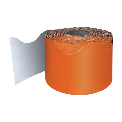 Carson Dellosa Education Rolled Scalloped Border, 2-1/4 x 65, Orange, 3/Bundle (CD-108466-3)