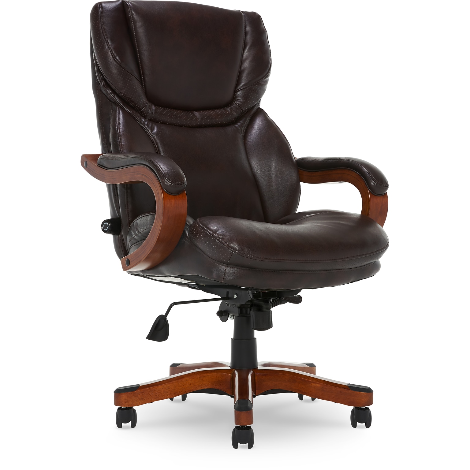 Serta Big and Tall Ergonomic Bonded Leather Big & Tall Chair, 350 lb. Capacity, Light Brown (43506A)