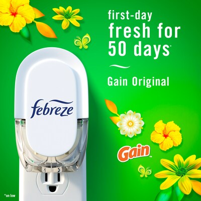 Febreze Fade Defy Plug Air Freshener Warmer Refill, Gain Original Scent, 0.87 fl. oz., 3/Pack (54341)