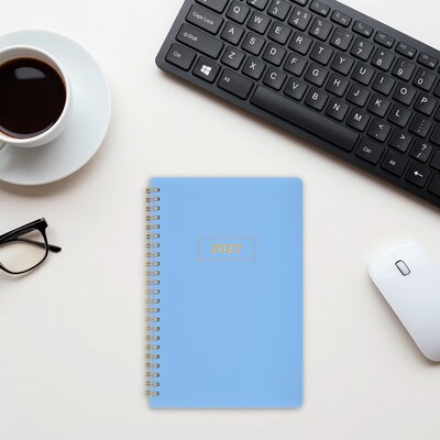 2027 Staples 5" x 8" Weekly & Monthly Planner, Eternal Blue (ST63612-27)