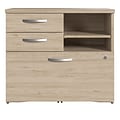 Bush Business Furniture Studio C Office Storage Cabinet with Drawers and Shelves, Natural Elm (SCF13