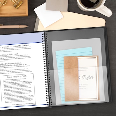 2027 AT-A-GLANCE QuickNotes 8" x 10" Weekly & Monthly Appointment Book, Faux Leather Cover, Black (76-01-05-27)