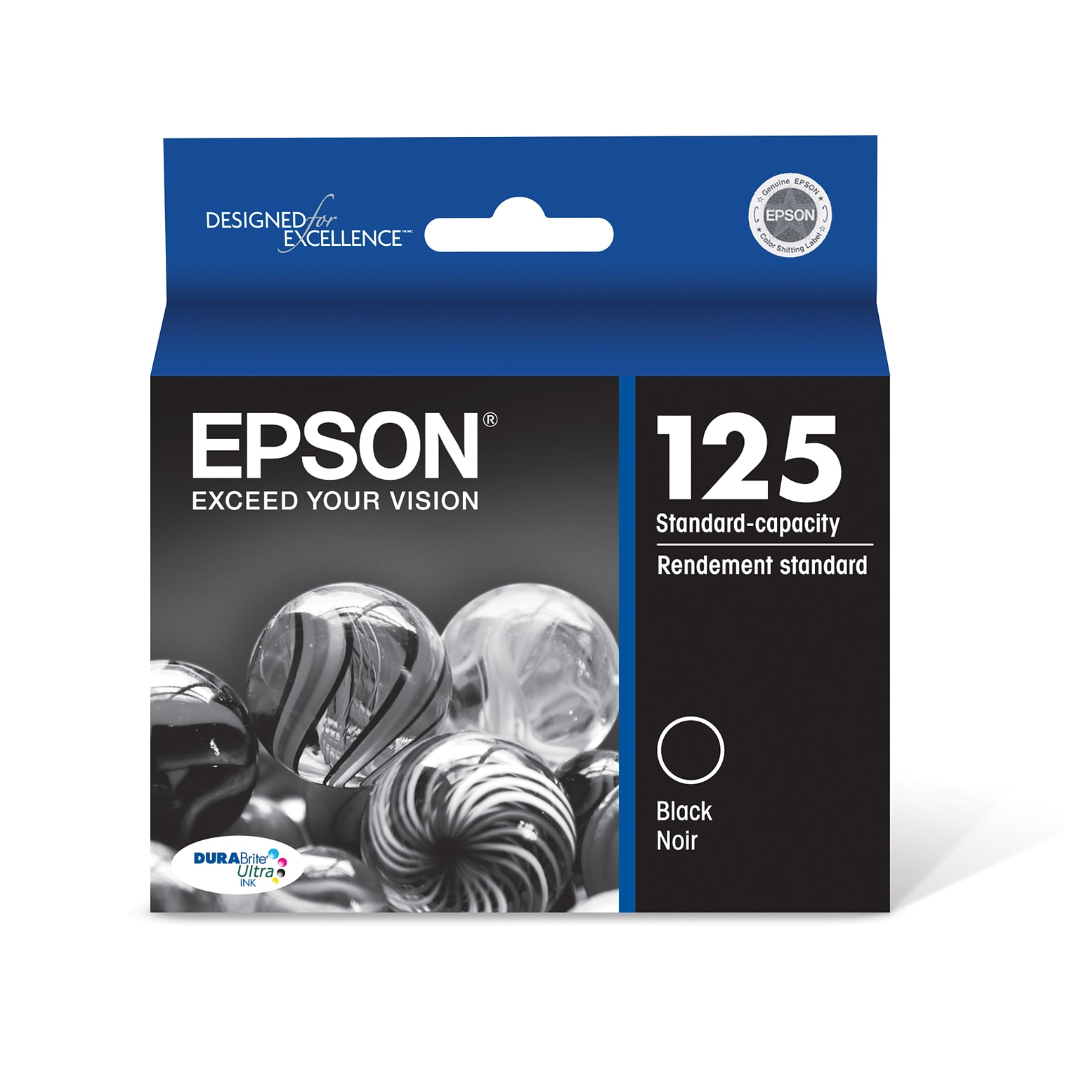 Epson T125 Black Standard Yield Ink Cartridge, Prints Up to 385 Pages (T125120-S)
