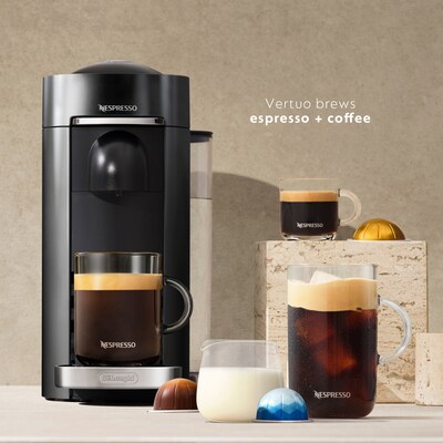 De'Longhi Nespresso VertuoPlus Coffee & Espresso Machine Combination, Black (ENV155B)