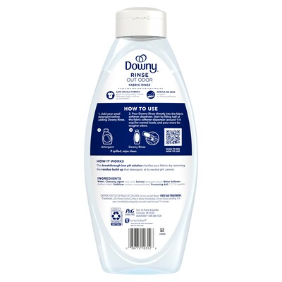 Downy Free & Gentle Rinse Laundry Odor Remover, Unscented, 48 oz. (10312)