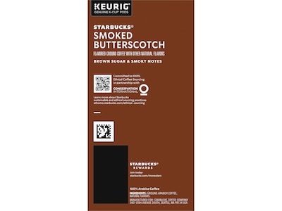 Starbucks Smoked Butterscotch Coffee Keurig® K-Cup® Pods, Light Roast, 22/Box (12560913)