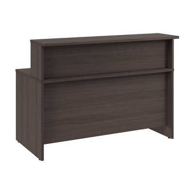 Bush Business Furniture Arrive 60W Reception Desk with Shelf, Storm Gray (ARV001SG)