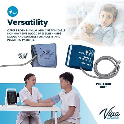Viva Comfort Health Monitoring Device Omni Spot Vital Sign Monitor with Thermometer, White (ADI913-M-1-MK)