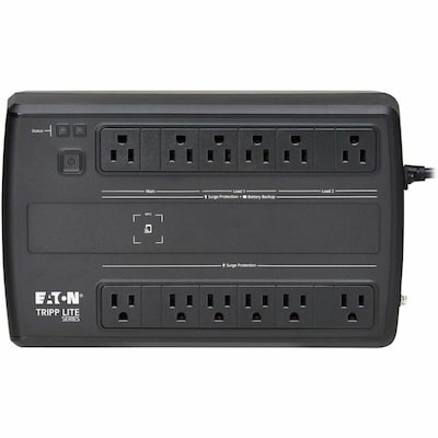 Eaton Tripp Lite 750VA Line-Interactive UPS, 12-Outlet, Black (AVR750UNC)