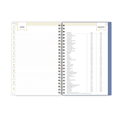 2025-2026 Day Designer for Blue Sky Climbing Floral 5" x 8" Academic Year Weekly & Monthly Planner, Plastic Cover (137881-A26)