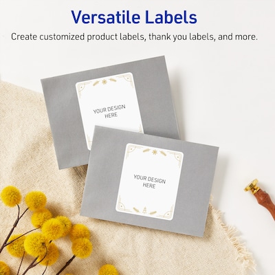 Avery Rectangle Multipurpose Labels, 4" x 3-1/3", White, 40/Pack (19479370631)