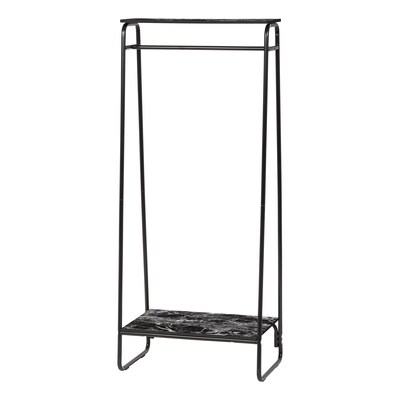 Iris 8.88" x 6.75" Garment Rack, Black Metal (596269)