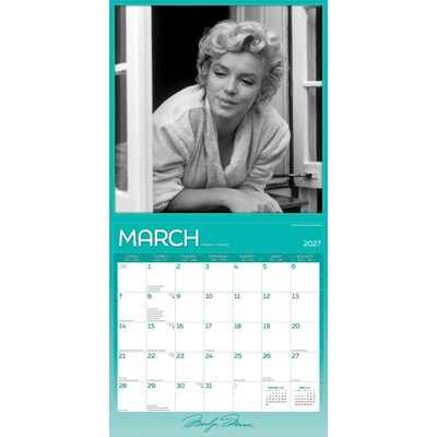 2027 BrownTrout Marilyn Monroe 12" x 12" Monthly Wall Calendar (9798330713332)
