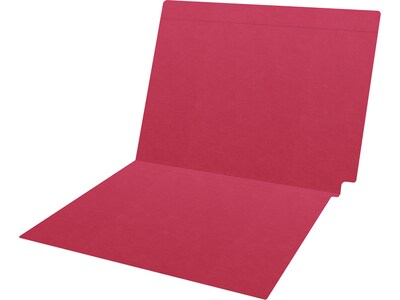 Medical Arts Press Kardex Match Reinforced End Tab File Folder, Straight Cut, Letter Size, Red, 100/Box (S-09482-RED)