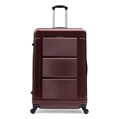 InUSA Pilot 33.27" Hardside Suitcase, 4-Wheeled Spinner, TSA Checkpoint Friendly, Wine (IUPIL00XL-WIN)